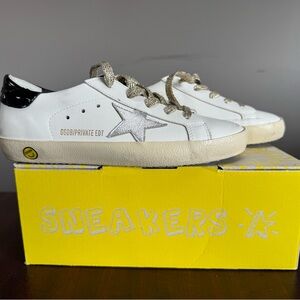 Golden Goose Kids Sneakers White and Silver